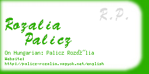 rozalia palicz business card